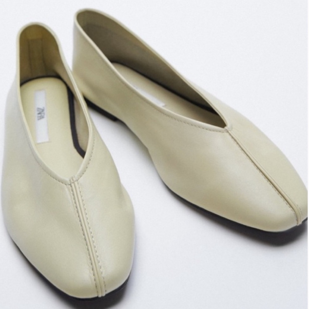 Zara Leather Ballet Flat